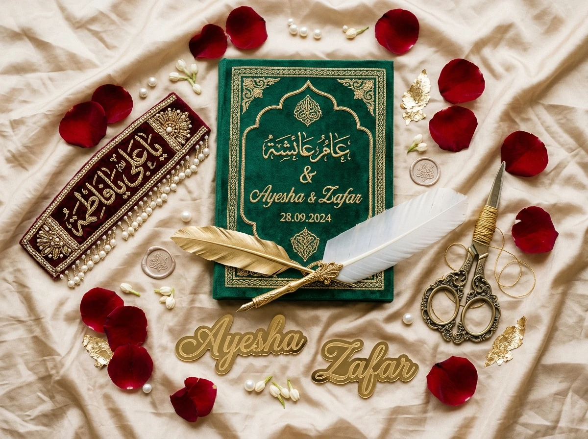 Nikkah Nama by Alfiya bespoke keepsake collection
