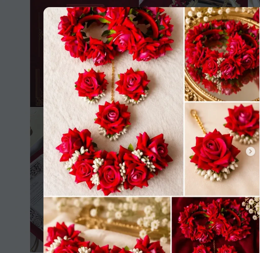 Bridal Flower Jewellery Sets
