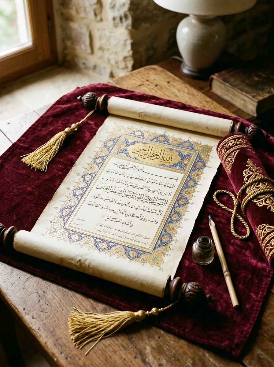 Bespoke Antique Mahezar Islamic Marriage Scroll