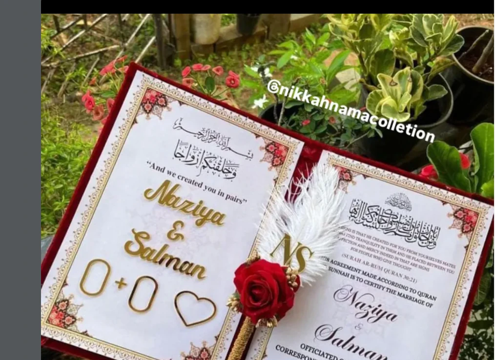 Exclusive A4 Nikah Nama Sets