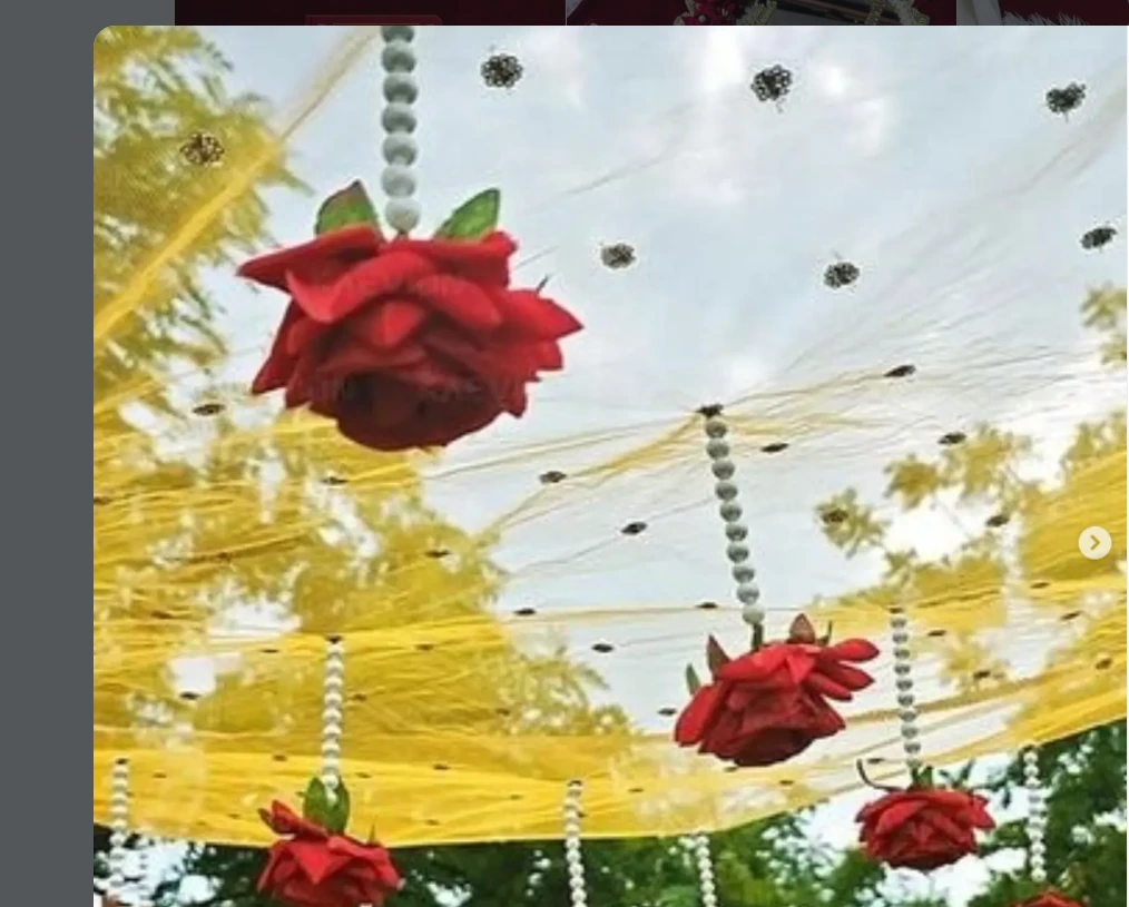 Sunshine Floral Bridal Entry Canopy Chadar (Haldi / Mehndi)